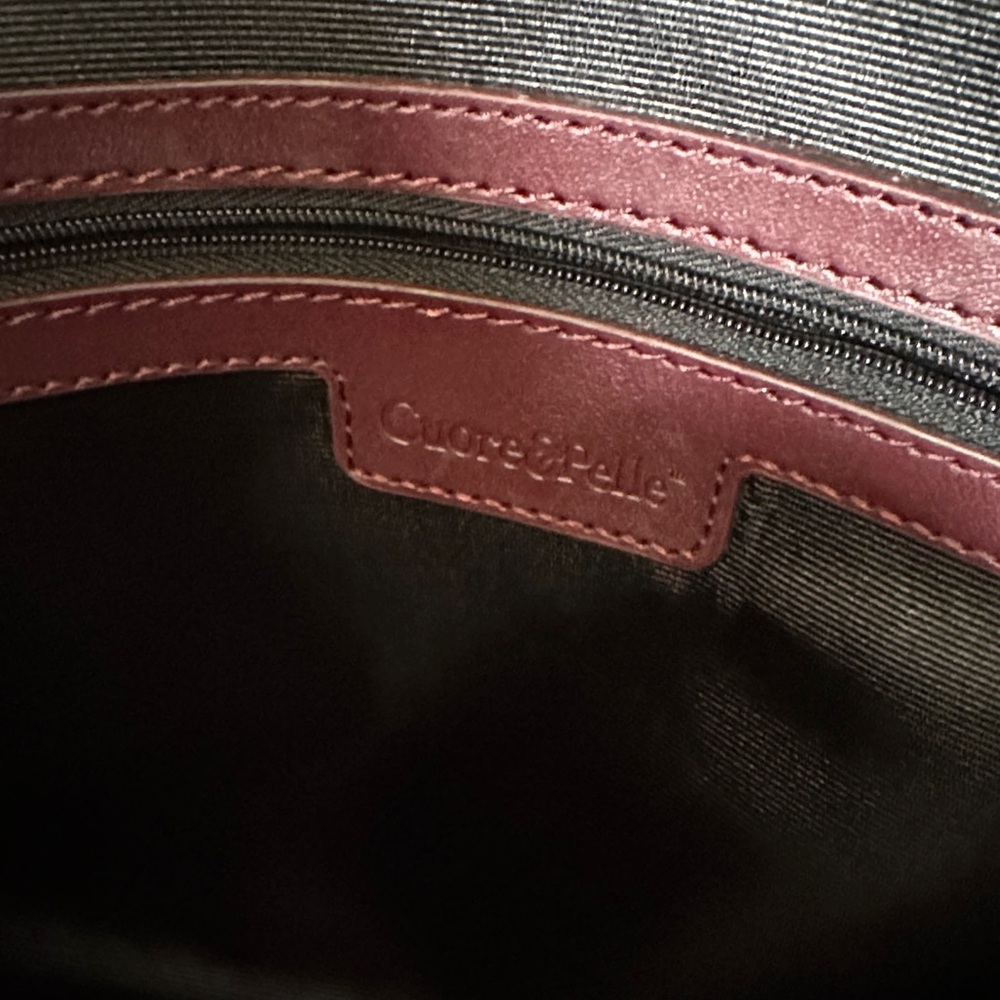 Cuore & Pelle Burgundy Satchel - Picture 4 of 5